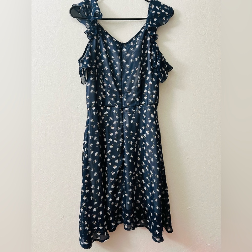Floral Dress - Navy Blue